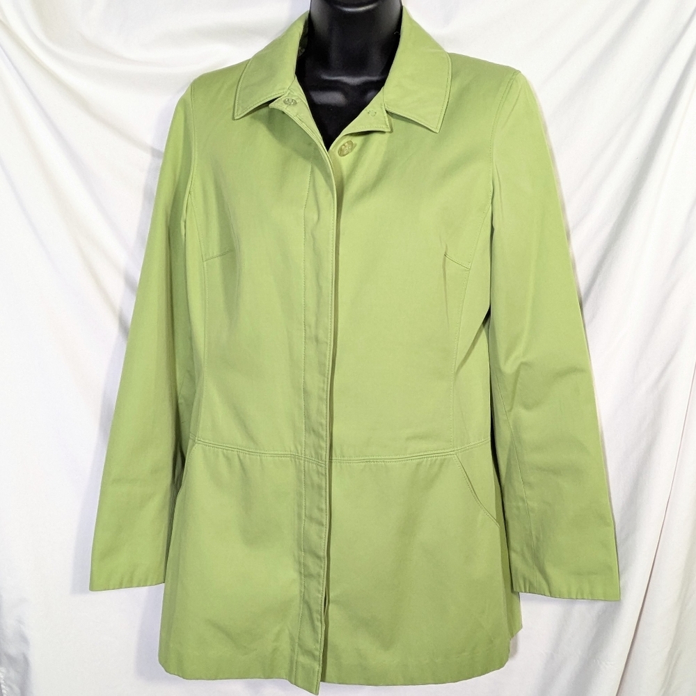 Talbots Vntg Women's‎ Spring Summer Light Green Coat Mid Length Small Petite